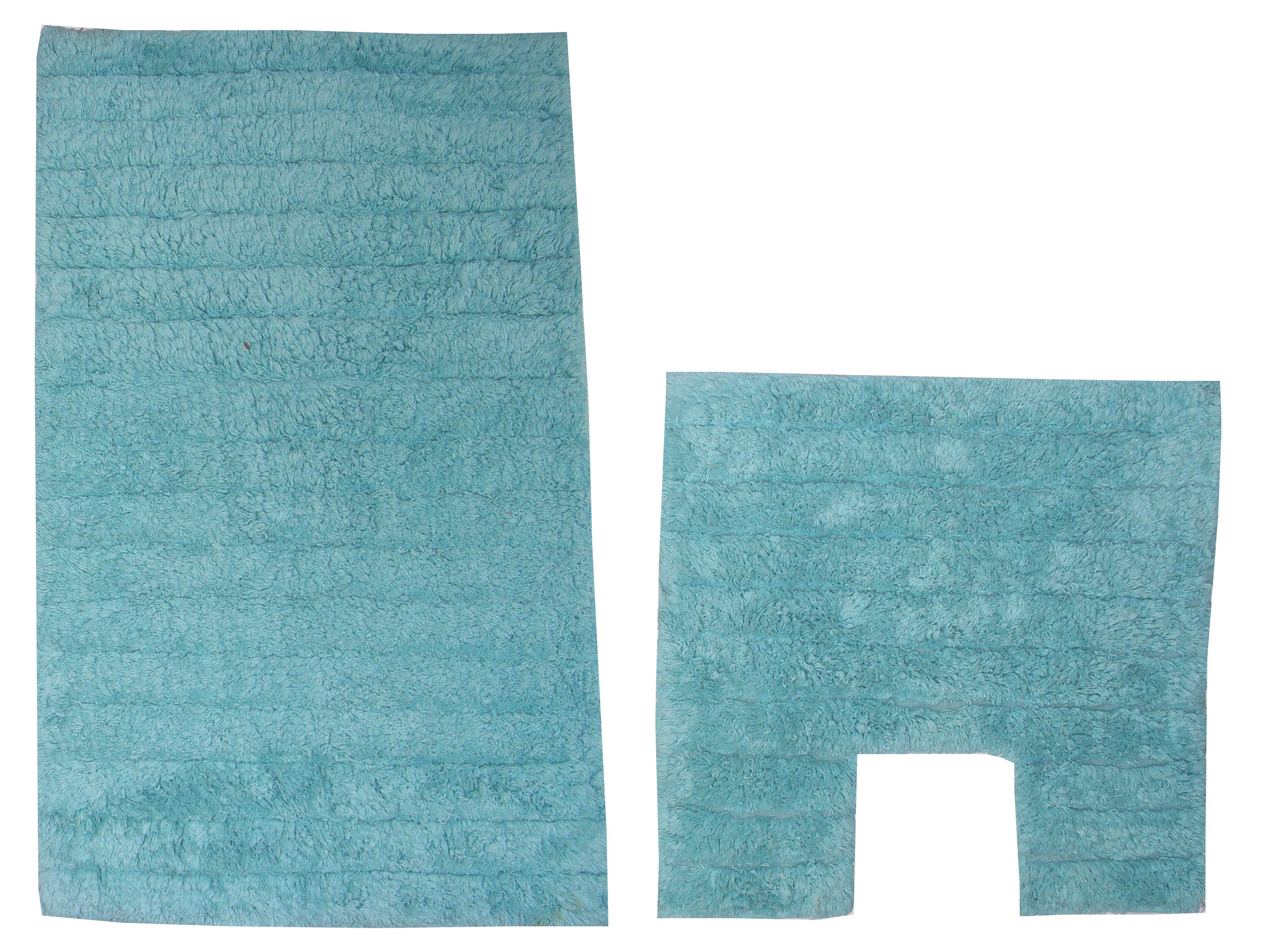 Bath Mat Set 2 Piece Aqua Bathroom Pedestal Toilet Rug 100 Cotton Washable 2pc eBay